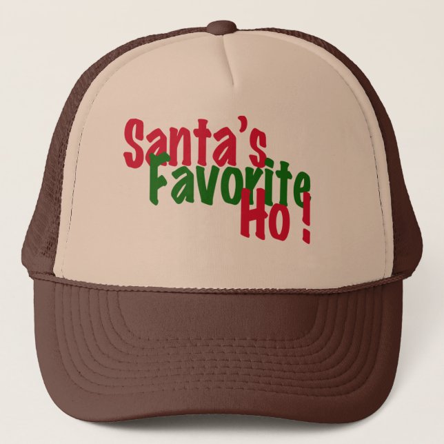 santa's favorite ho funny christmas hat design (Front)