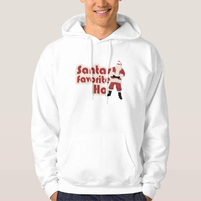 Santas Favorite Ho Funny Christmas Hoodie (Front)