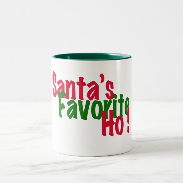 Santa's favorite ho funny christmas mug design (Center)