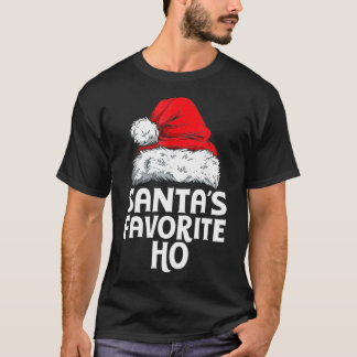 Santa's Favorite Ho Funny Christmas Pajama Santa H T-Shirt