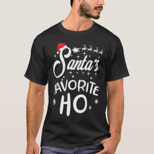 Santa's Favorite Ho Funny Christmas Xmas Costume S T-Shirt