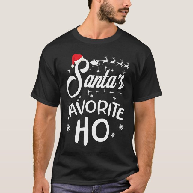 Santa's Favorite Ho Funny Christmas Xmas Costume S T-Shirt (Front)