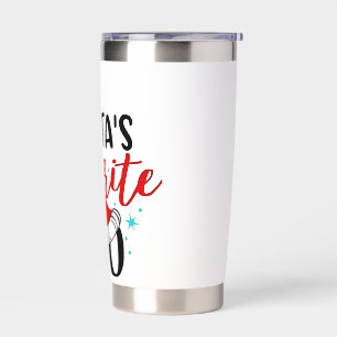 Santa's Favorite Ho Funny Christmas Xmas Insulated Tumbler