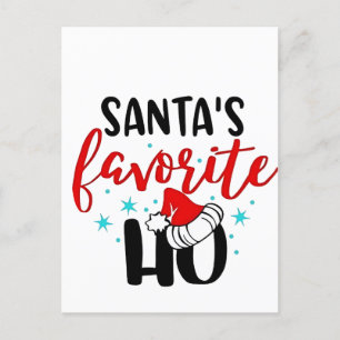 Santa's Favorite Ho Funny Christmas Xmas Invitation Postcard