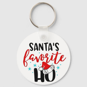 Santa's Favorite Ho Funny Christmas Xmas Keychain
