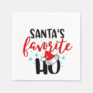 Santa's Favorite Ho Funny Christmas Xmas Napkins
