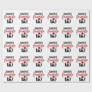 Santa's Favorite Ho Funny Christmas Xmas Wrapping Paper
