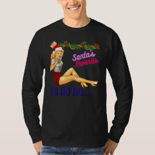 Santa's Favorite Ho Ho Ho Nice Naughty Dirty Joke T-Shirt