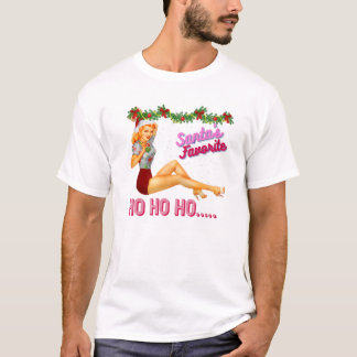 Santa's-Favorite-Ho Ho Ho Nice Naughty Dirty Joke T-Shirt