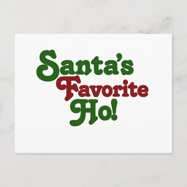 Santas favorite ho holiday postcard (Front)