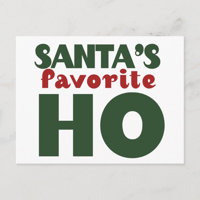 Santas Favorite HO Holiday Postcard (Front)