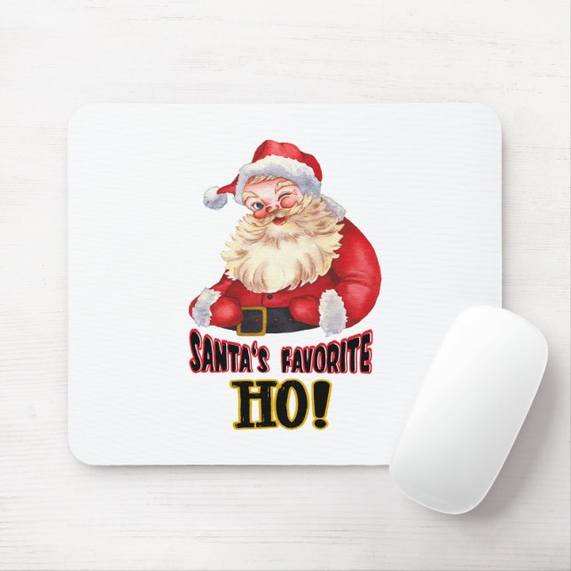 Santa's Favorite Ho Mouse Pad (With Mouse)