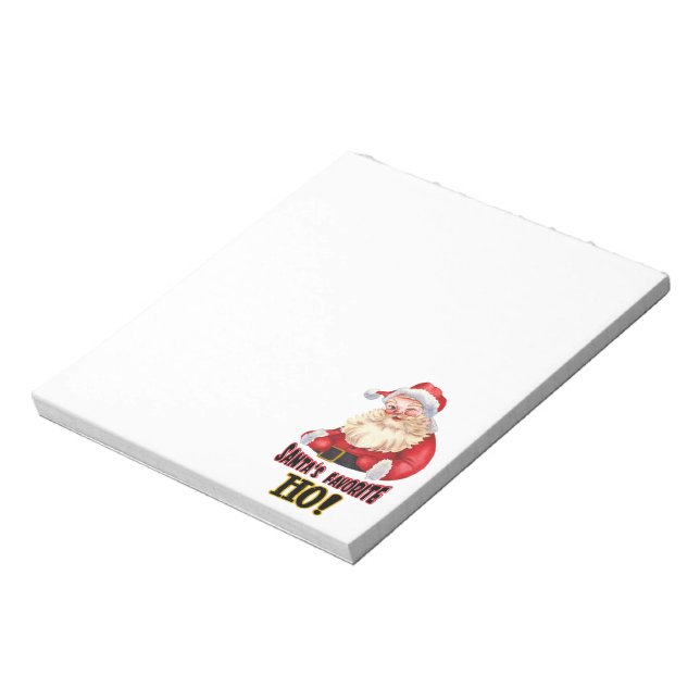 Santa's Favorite Ho Notepad (Rotated)