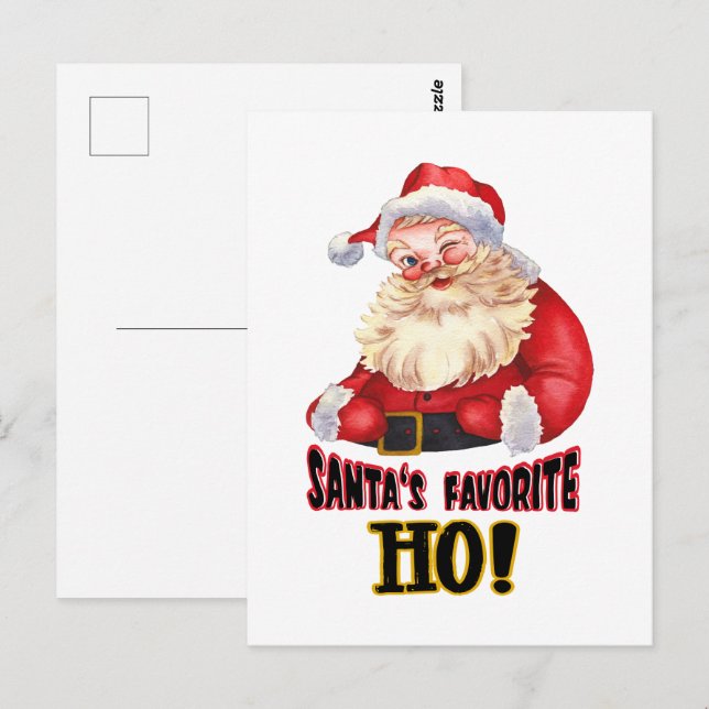 Santa's Favorite Ho Postcard (Front/Back)