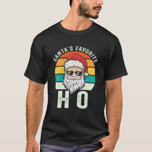 Santa's Favorite Ho Pun Funny Christmas Adult Joke T-Shirt