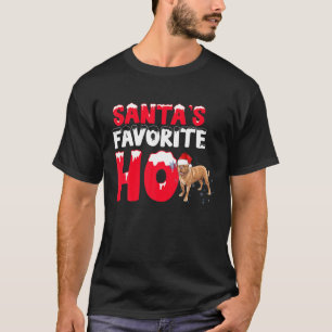 Santas Favorite Ho Santa Bullmastiff Dog Gifts T-Shirt
