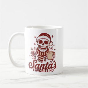 Santa's Favorite Ho Skeleton Snarky Christmas Coffee Mug