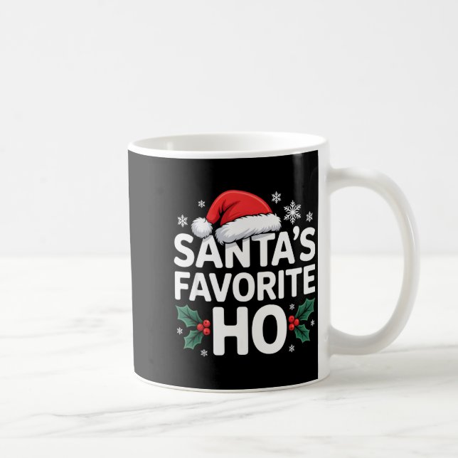 Santa's Favorite Ho Tee Funny Christmas Graphic  Coffee Mug (Right)