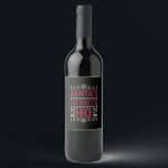 Santa's Favorite Ho Ugly Christmas Sweater Wine Label<br><div class="desc">Santa's Favorite Ho Ugly Christmas Sweater</div>