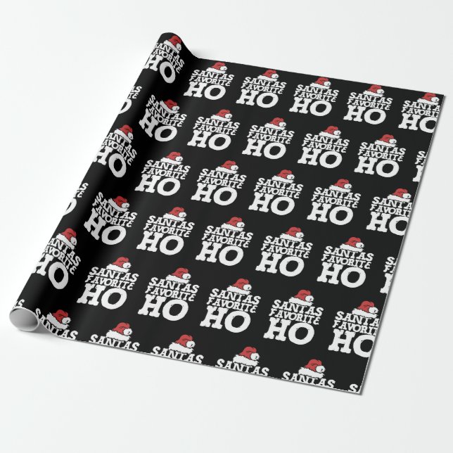 Santas Favorite Ho Wrapping Paper (Unrolled)