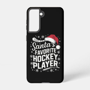 Santa's Favorite Hockey Player Pajama Christmas  Samsung Galaxy S21 Case