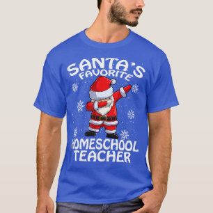 Santas Favorite Homeschool Teacher Christmas T-Shirt