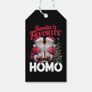 Santas Favorite Homo Gay Christmas LGBTQ Pride Gift Tags