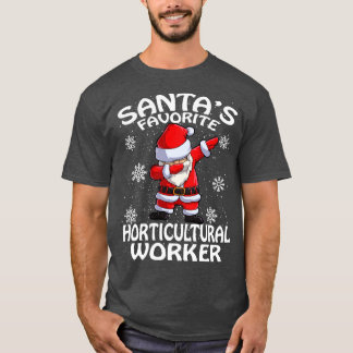 Santas Favorite Horticultural Worker Christmas T-Shirt