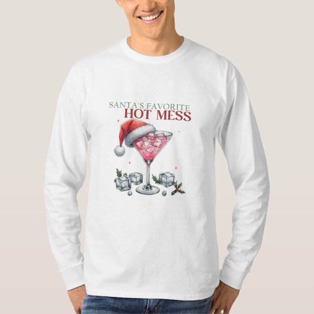 Santas Favorite Hot Mess T-Shirt (Front)