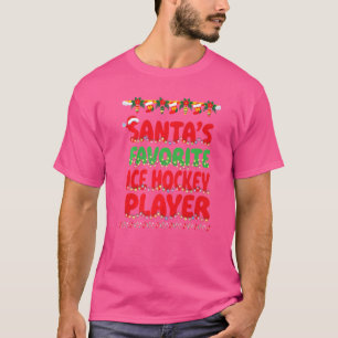 Santa's Favorite Ice Hockey Player X mas  Idea Men T-Shirt