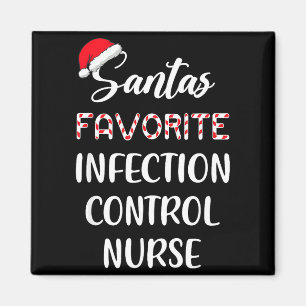 Santa's Favorite Infection Control Nurse Christmas Magnet