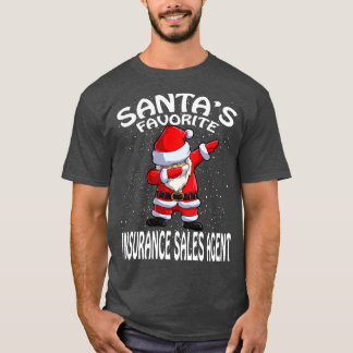 Santas Favorite Insurance Sales Agent Christmas T-Shirt
