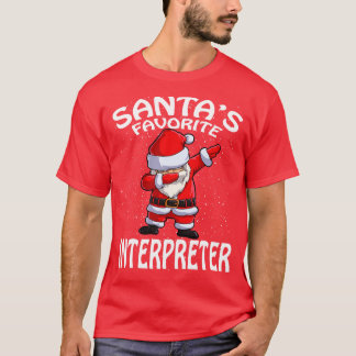 Santas Favorite Interpreter Christmas T-Shirt