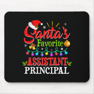 Santa's Favorite Istant Principal Christmas Light  Mouse Pad