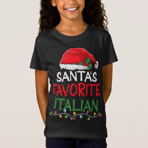 Santas Favorite Italian Christmas Santa Claus tre T_Shirt