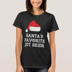 Santas Favorite Jet Skier Christmas Xmas Skiing Sk T-Shirt