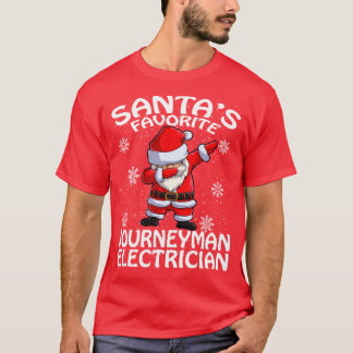 Santas Favorite Journeyman Electrician Christmas T-Shirt