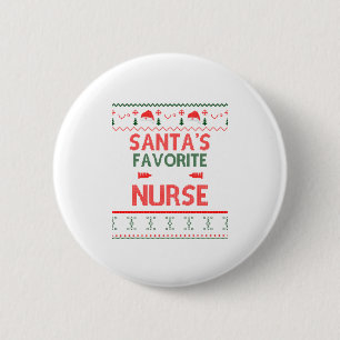 Santa's Favorite L&D Nurse Christmas La Button