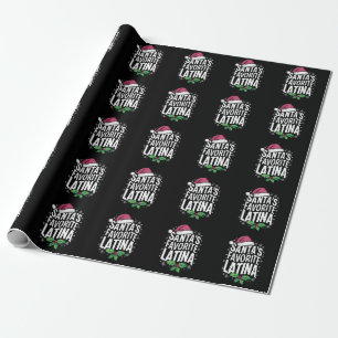 Santa's Favorite Latina Christmas Ugly Xmas Wrapping Paper