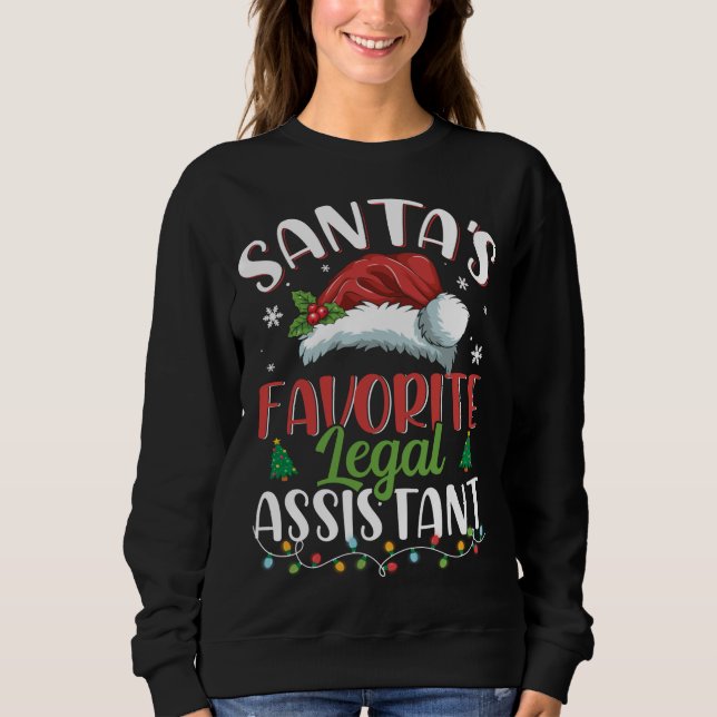 Santa's Favorite Legal Assistant Christmas Santa H Sweatshirt (Front)