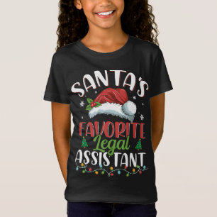 Santa's Favorite Legal Assistant Christmas Santa H T-Shirt