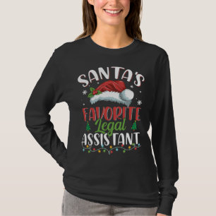 Santa's Favorite Legal Assistant Christmas Santa H T-Shirt