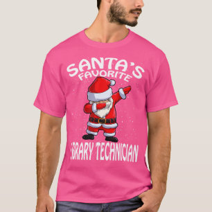 Santas Favorite Library Technician Christmas T-Shirt