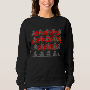 Santas Favorite Llama Ugly Christmas Sweater Party