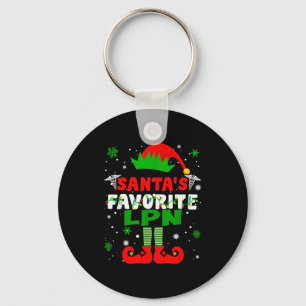 Santa's Favorite Lpn Funny Christmas Keychain