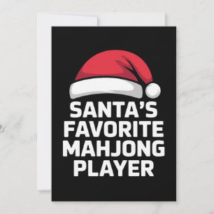 Santa's Favorite Mahjong Player Christmas Game Invitation