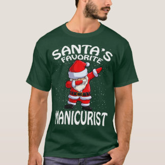Santas Favorite Manicurist Christmas T-Shirt