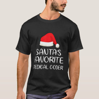 Santa'S Favorite Medical Coder Matching Family Chr T-Shirt