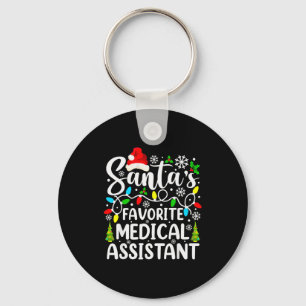 Santa's Favorite Medical Istant Funny Christmas Keychain