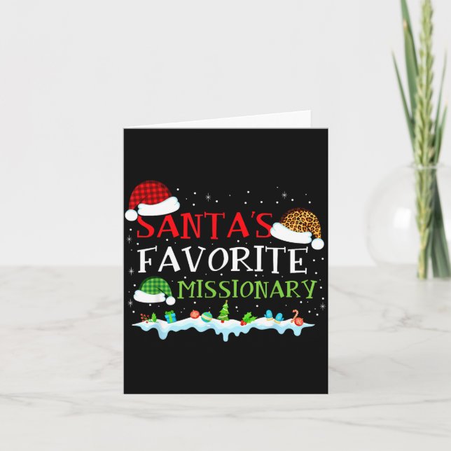 Santa's Favorite Missionary Fun Christmas  Card (Front)